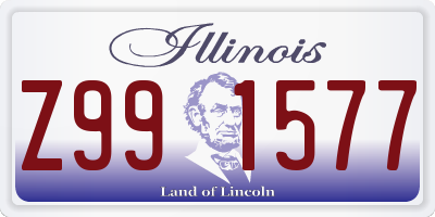 IL license plate Z991577
