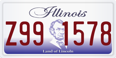 IL license plate Z991578