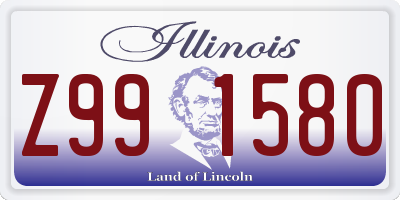 IL license plate Z991580