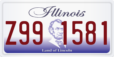 IL license plate Z991581