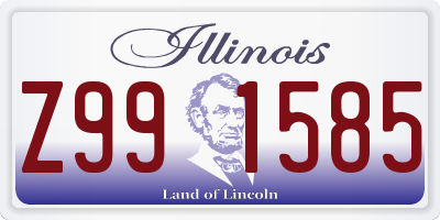 IL license plate Z991585