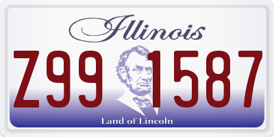IL license plate Z991587
