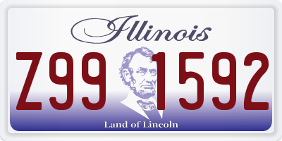 IL license plate Z991592