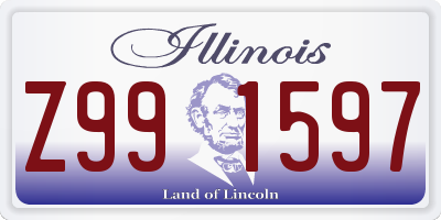 IL license plate Z991597