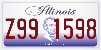 IL license plate Z991598