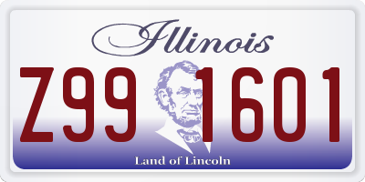 IL license plate Z991601