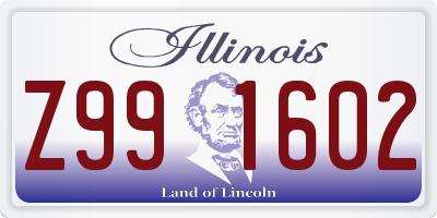 IL license plate Z991602