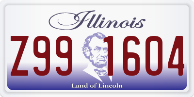IL license plate Z991604