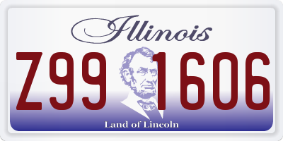 IL license plate Z991606