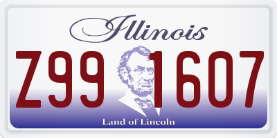 IL license plate Z991607