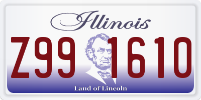 IL license plate Z991610