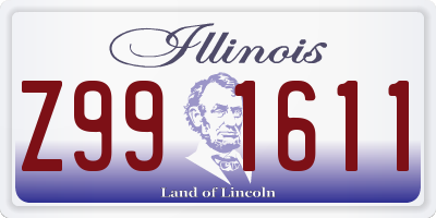 IL license plate Z991611