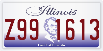 IL license plate Z991613