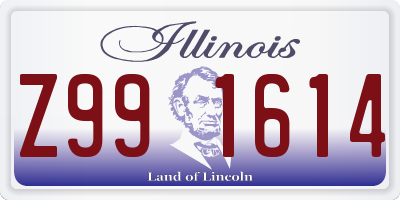 IL license plate Z991614