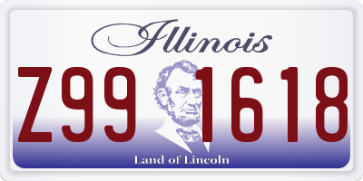 IL license plate Z991618