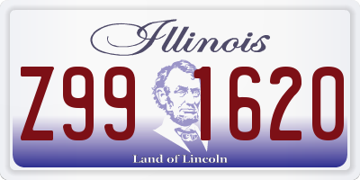 IL license plate Z991620