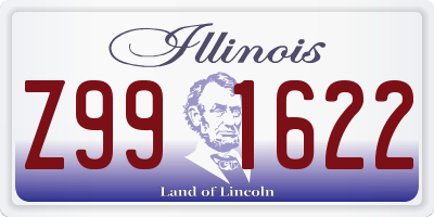 IL license plate Z991622