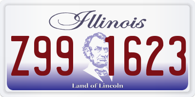 IL license plate Z991623