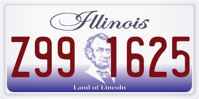 IL license plate Z991625