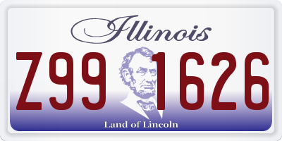 IL license plate Z991626