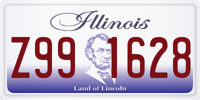 IL license plate Z991628