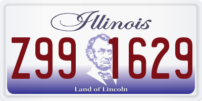 IL license plate Z991629