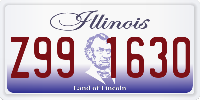 IL license plate Z991630