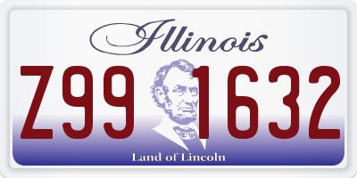 IL license plate Z991632