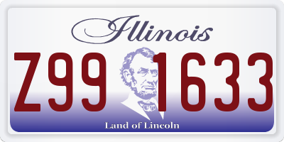 IL license plate Z991633