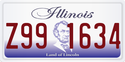 IL license plate Z991634