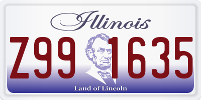 IL license plate Z991635