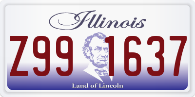 IL license plate Z991637