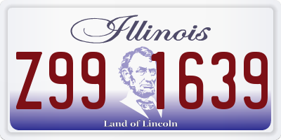 IL license plate Z991639