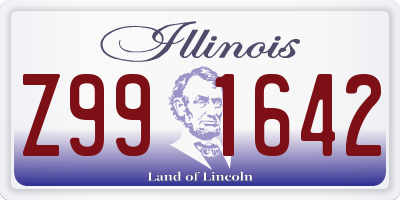 IL license plate Z991642