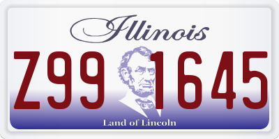 IL license plate Z991645