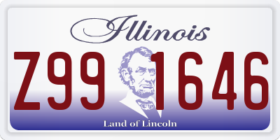 IL license plate Z991646