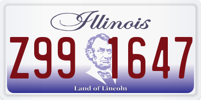 IL license plate Z991647