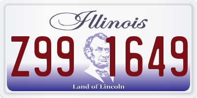 IL license plate Z991649