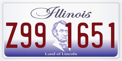 IL license plate Z991651