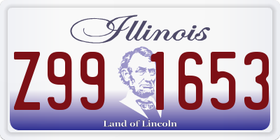 IL license plate Z991653