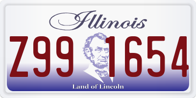 IL license plate Z991654