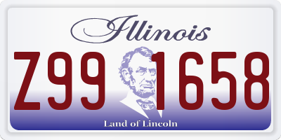IL license plate Z991658
