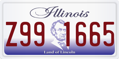 IL license plate Z991665