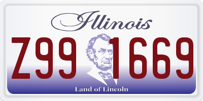 IL license plate Z991669