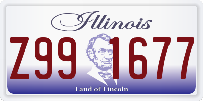 IL license plate Z991677