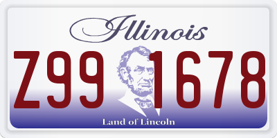 IL license plate Z991678