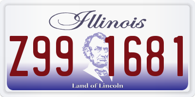 IL license plate Z991681