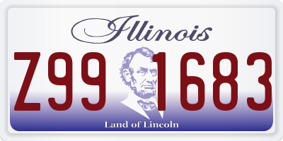 IL license plate Z991683