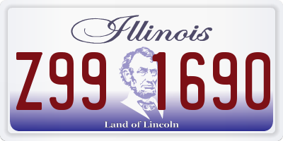 IL license plate Z991690