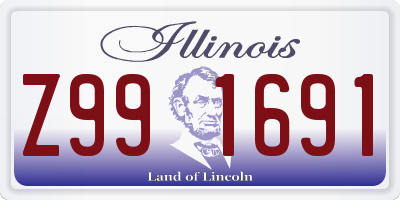 IL license plate Z991691